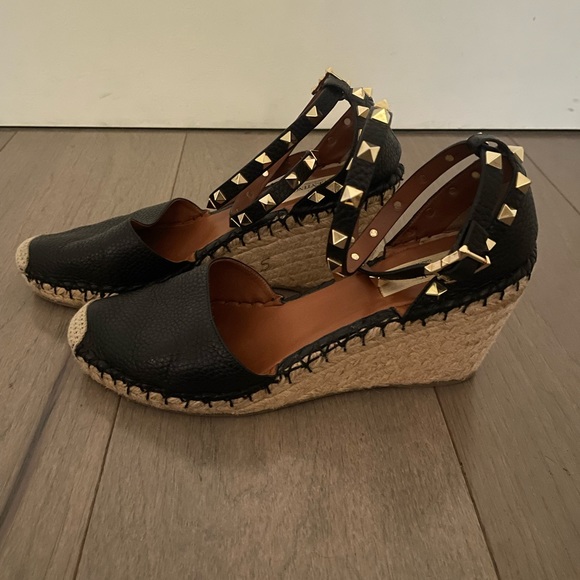 Valentino Rockstud Espadrilles Black - Picture 2 of 7